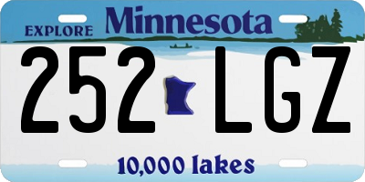 MN license plate 252LGZ