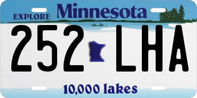 MN license plate 252LHA