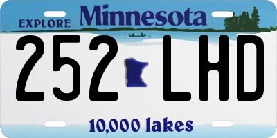 MN license plate 252LHD