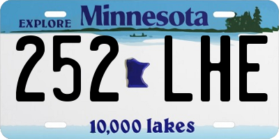 MN license plate 252LHE