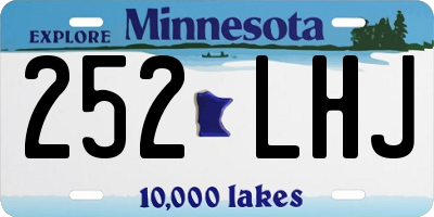 MN license plate 252LHJ