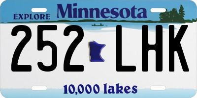MN license plate 252LHK