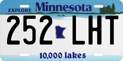 MN license plate 252LHT