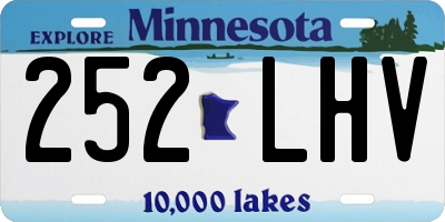 MN license plate 252LHV