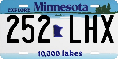 MN license plate 252LHX