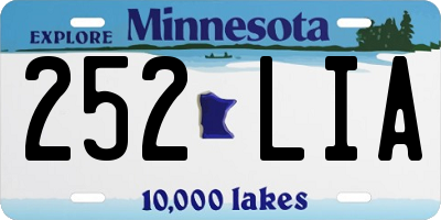 MN license plate 252LIA