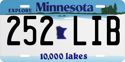 MN license plate 252LIB