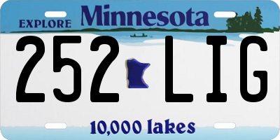 MN license plate 252LIG