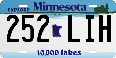 MN license plate 252LIH
