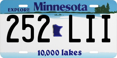 MN license plate 252LII