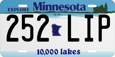 MN license plate 252LIP