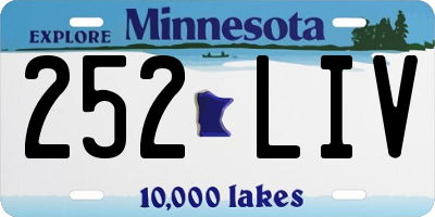 MN license plate 252LIV