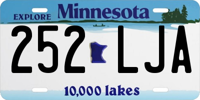 MN license plate 252LJA