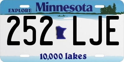 MN license plate 252LJE