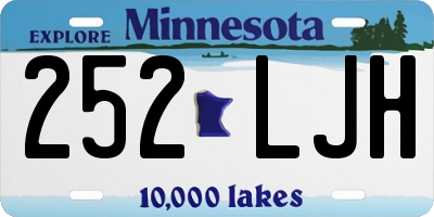MN license plate 252LJH