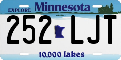 MN license plate 252LJT