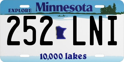 MN license plate 252LNI