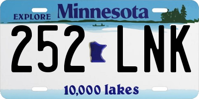 MN license plate 252LNK