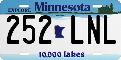 MN license plate 252LNL