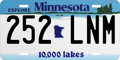MN license plate 252LNM