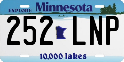 MN license plate 252LNP
