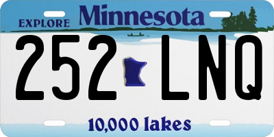 MN license plate 252LNQ
