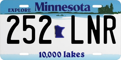 MN license plate 252LNR