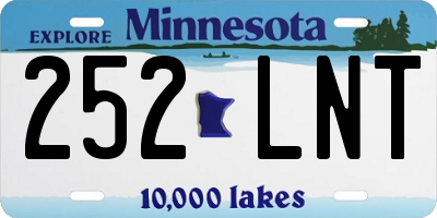 MN license plate 252LNT