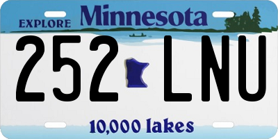 MN license plate 252LNU