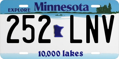 MN license plate 252LNV