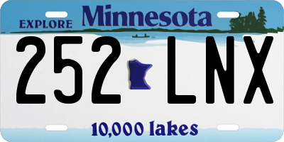 MN license plate 252LNX