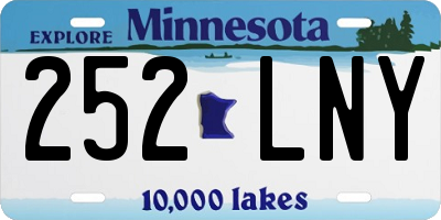 MN license plate 252LNY