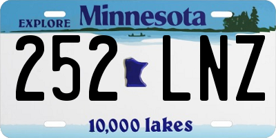 MN license plate 252LNZ