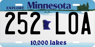 MN license plate 252LOA