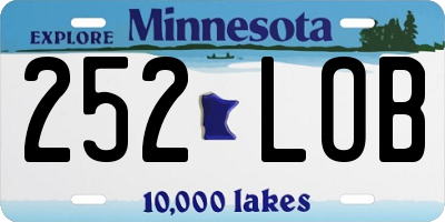 MN license plate 252LOB