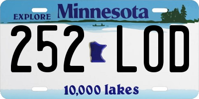 MN license plate 252LOD