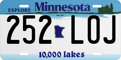 MN license plate 252LOJ