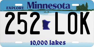 MN license plate 252LOK