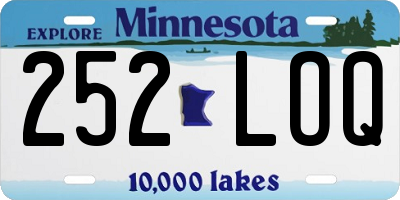MN license plate 252LOQ