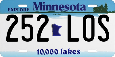 MN license plate 252LOS