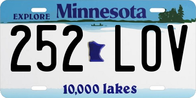 MN license plate 252LOV