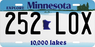 MN license plate 252LOX