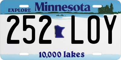 MN license plate 252LOY