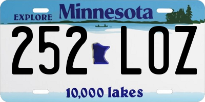 MN license plate 252LOZ