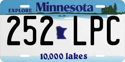 MN license plate 252LPC