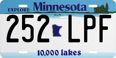 MN license plate 252LPF