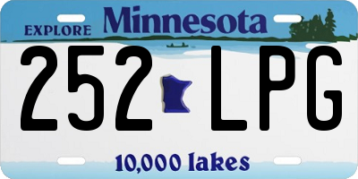 MN license plate 252LPG