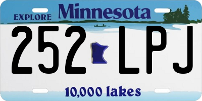 MN license plate 252LPJ
