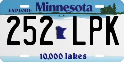 MN license plate 252LPK