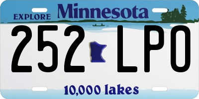 MN license plate 252LPO